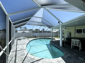 White pool enclosure - Palm Coast